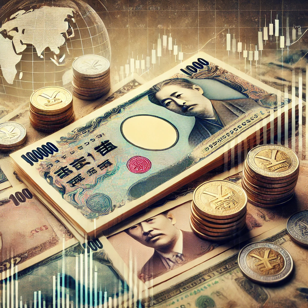 صورة توضح أداء الين الياباني في سوق العملات وتأثير عوائد السندات الأمريكية.